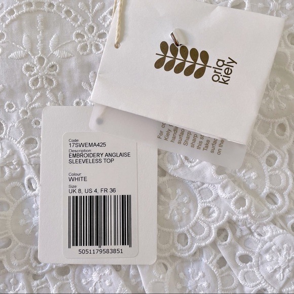 orla kiely Embroidery Anglaise Sleeveless Top - Picture 6 of 12